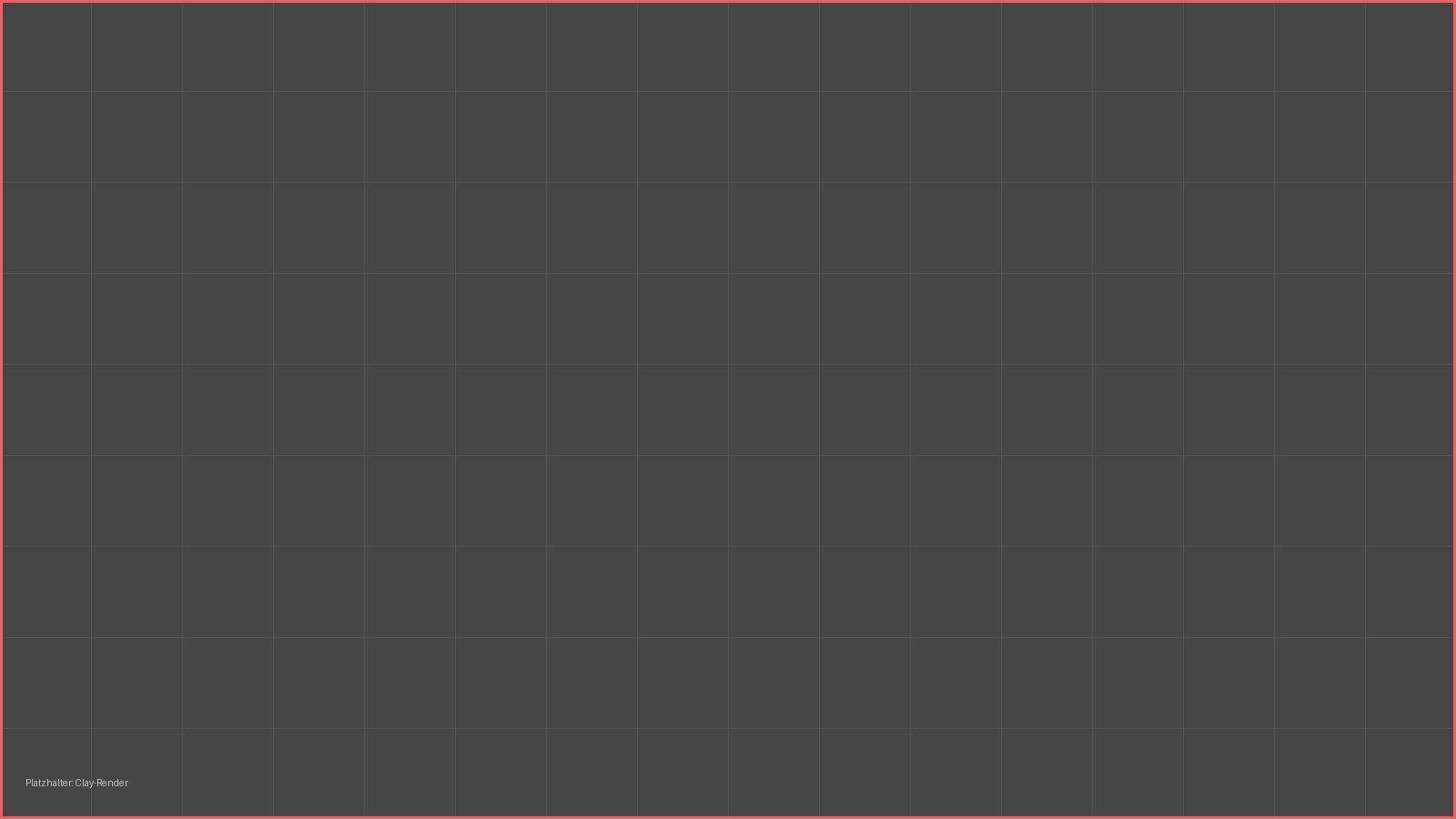 Szene als Clay-Render ohne Materialien.